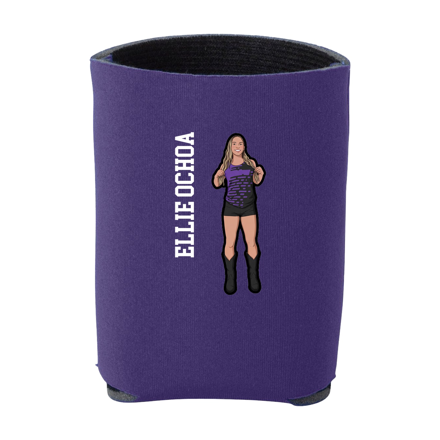 Can Holder — Name Vertical in Purple