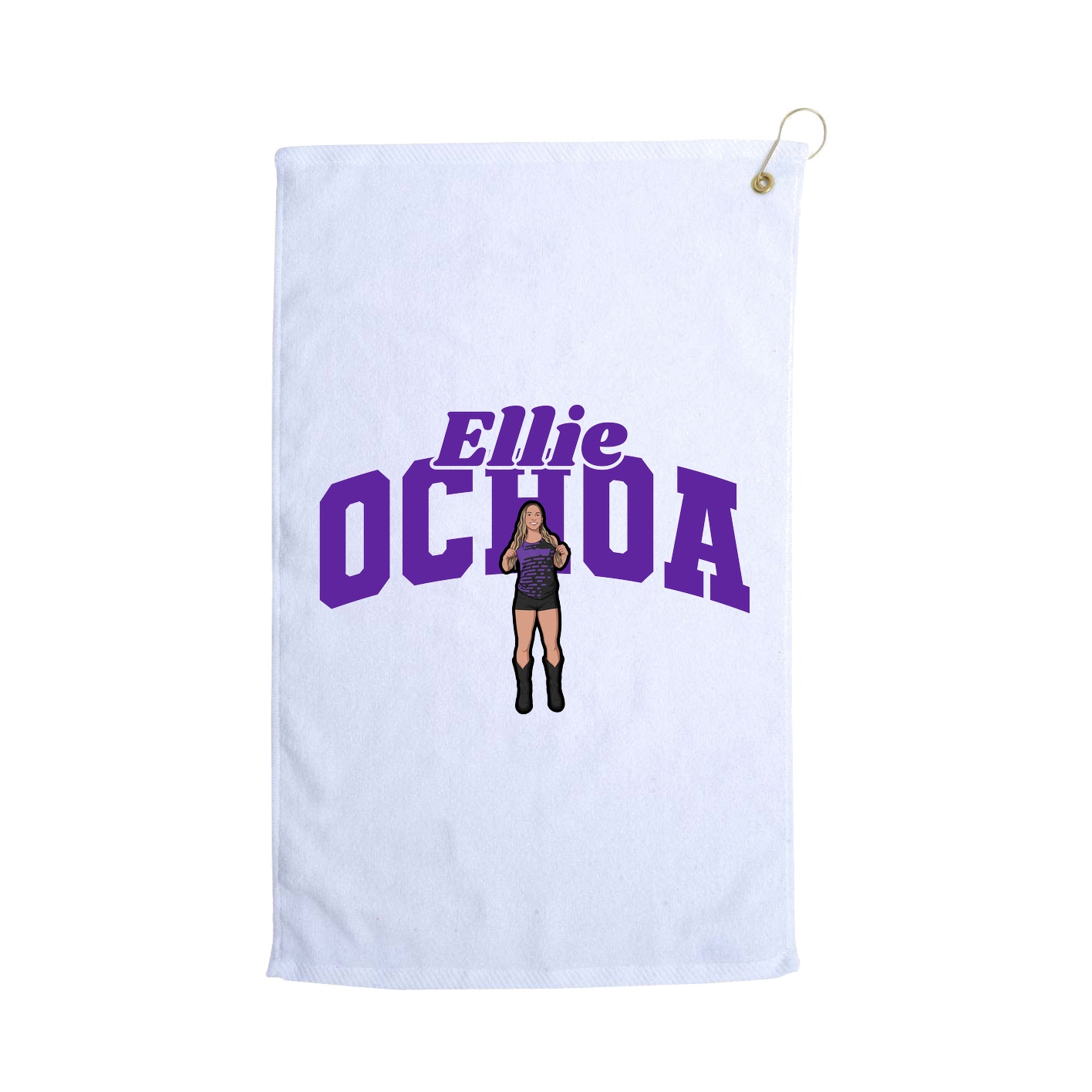 Golf Towel — Signature Arch in White