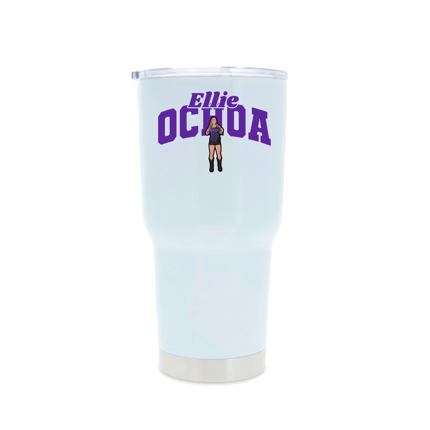 30oz Stainless Steel Tumbler — Signature Arch in White