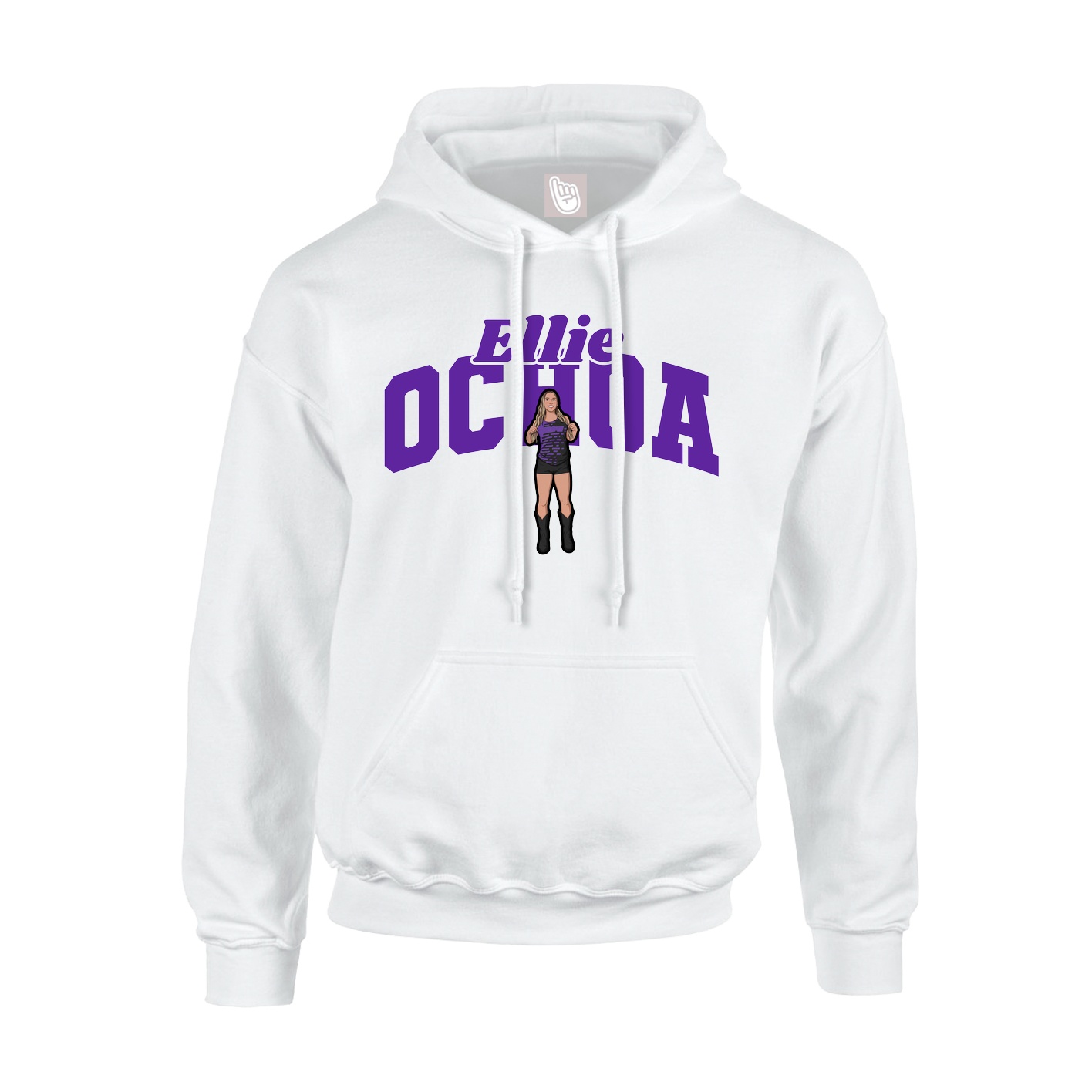 Youth Hoodie — Signature Arch in White