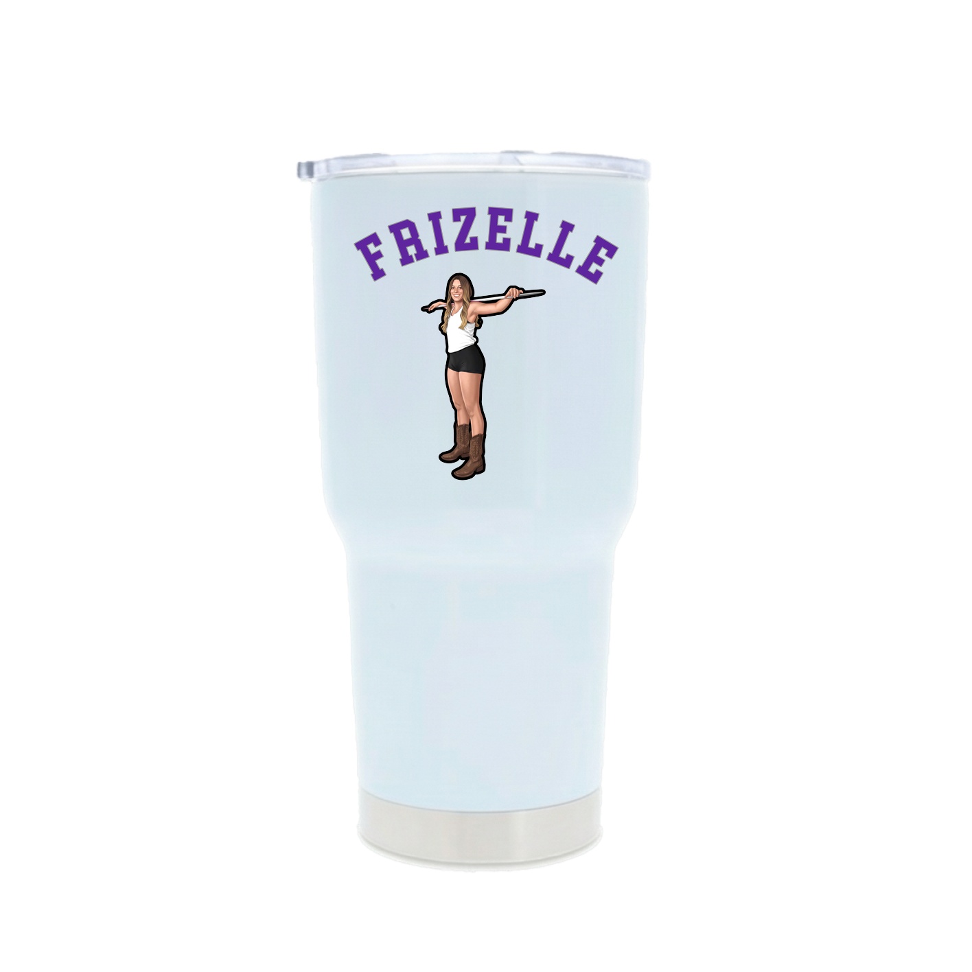 30oz Stainless Steel Tumbler — Shirsey Arch in White