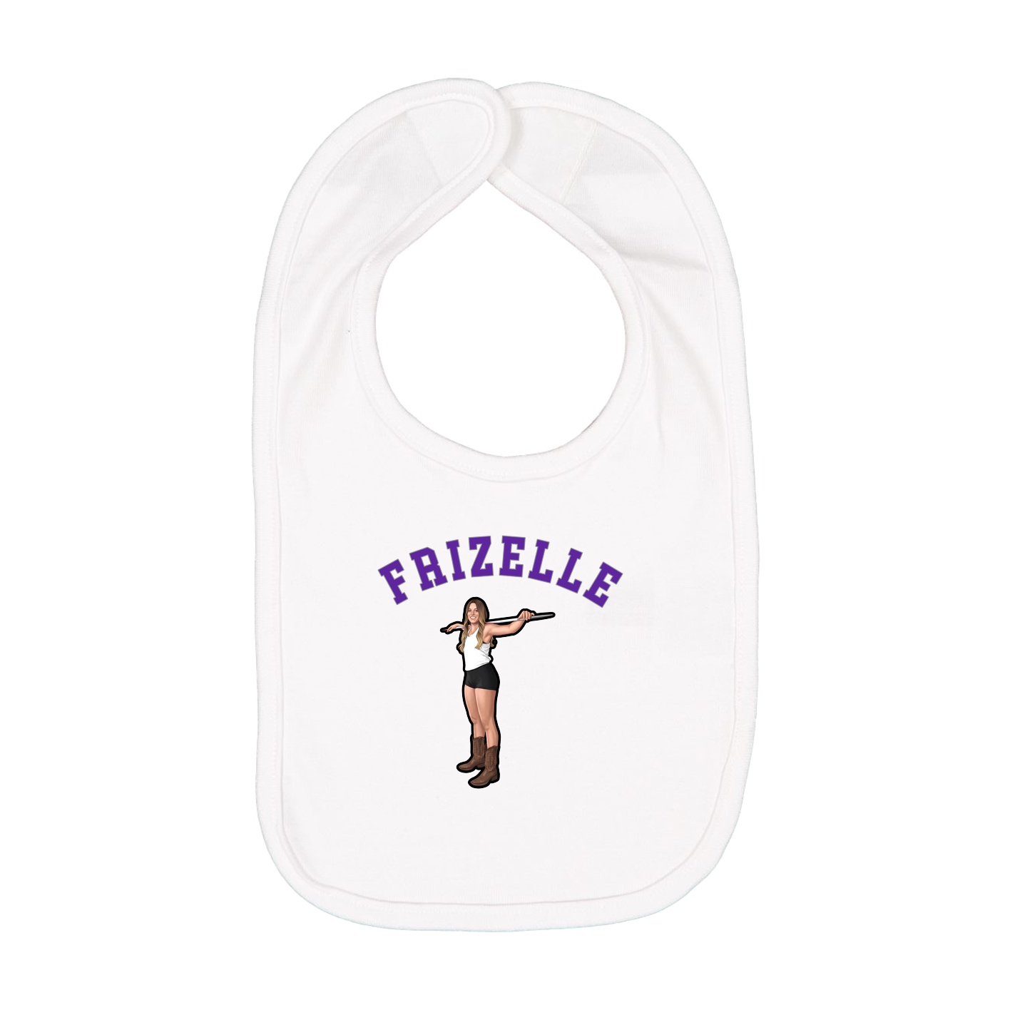 Infant Bib — Shirsey Arch in White