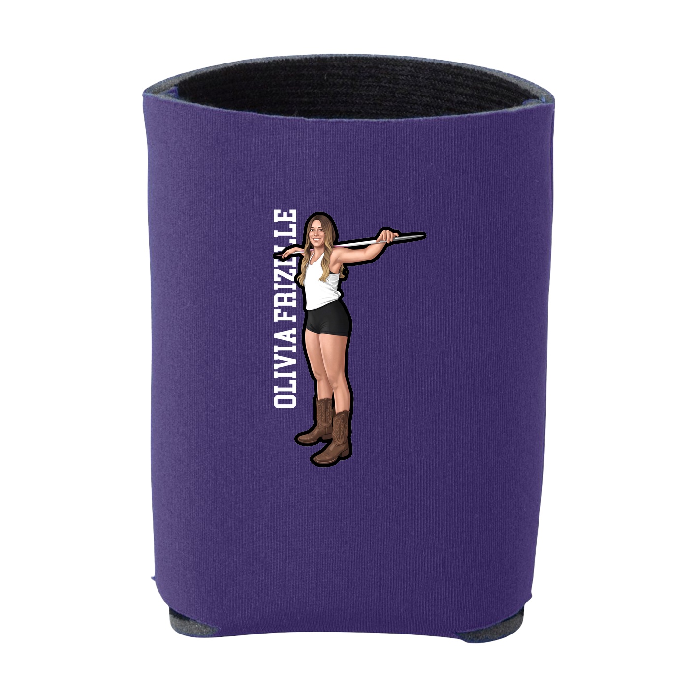 Can Holder — Name Vertical in Purple