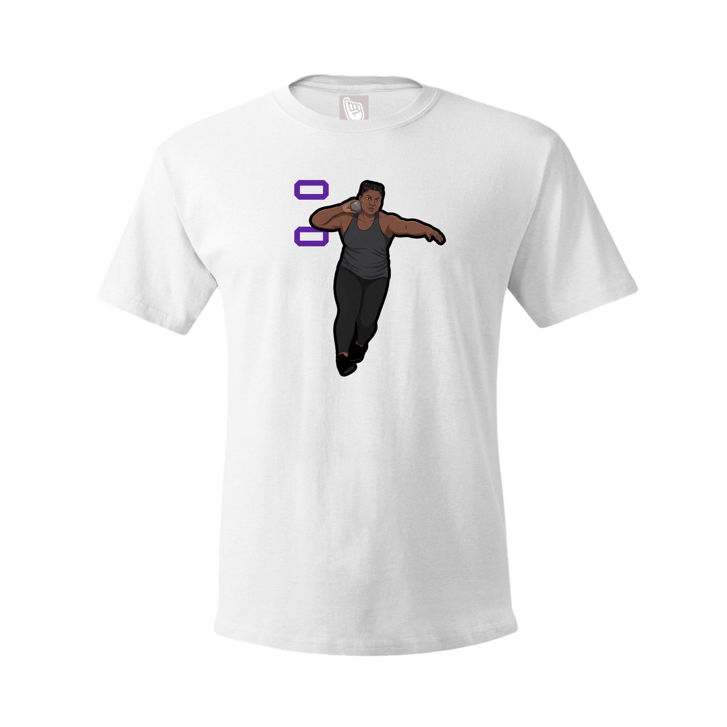 Youth Tee — Name Vertical in White