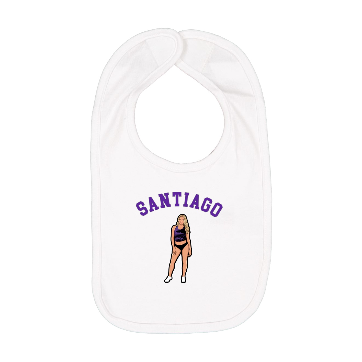Infant Bib — Shirsey Arch in White