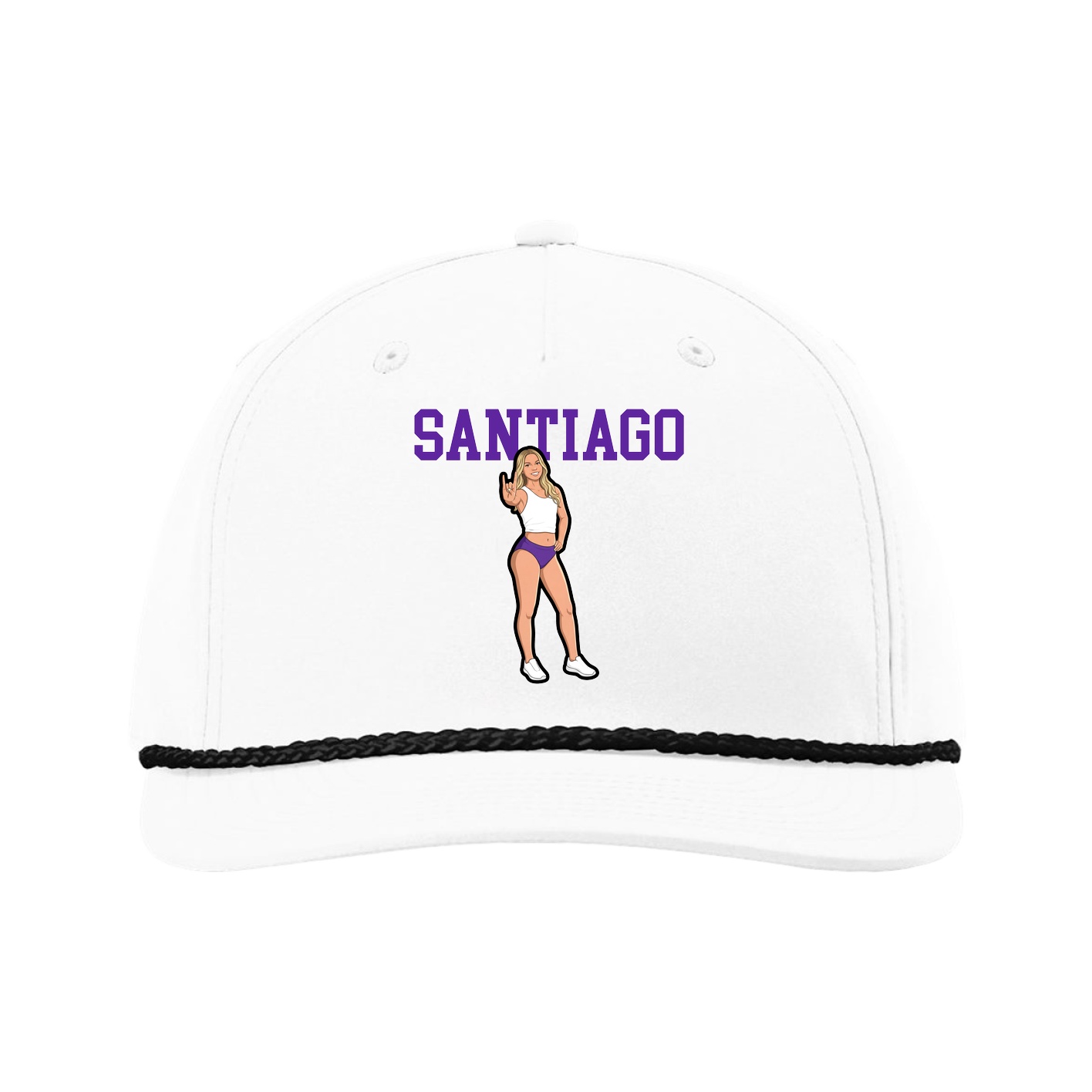 Five-Panel Classic Rope Cap — Shirsey in White