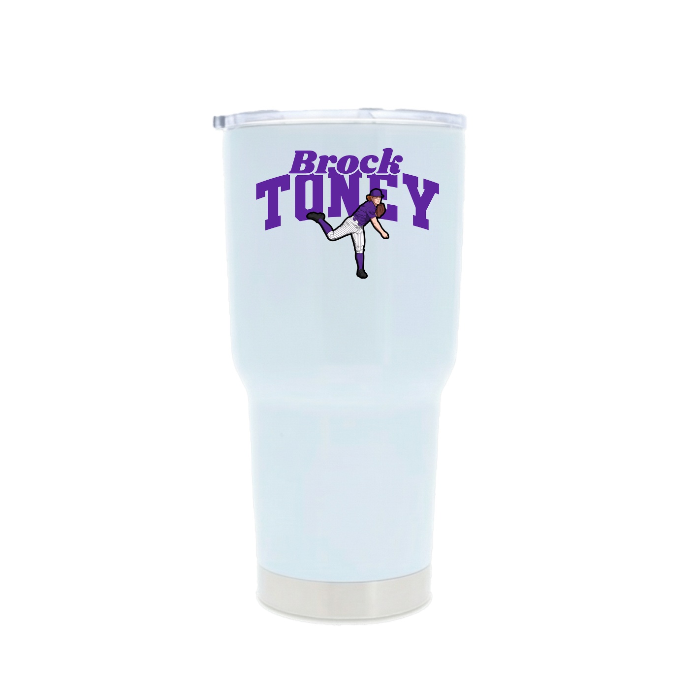 30oz Stainless Steel Tumbler — Signature Arch in White