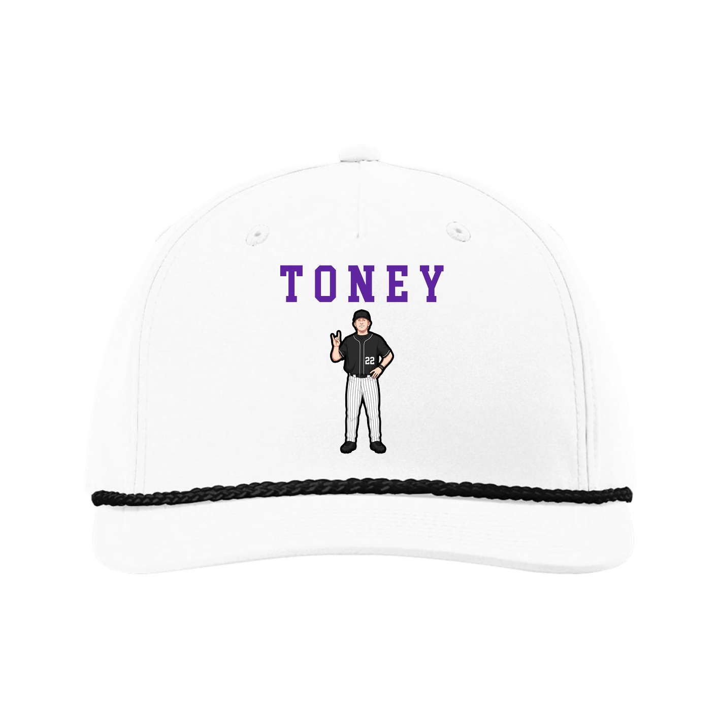 Five-Panel Classic Rope Cap — Shirsey in White