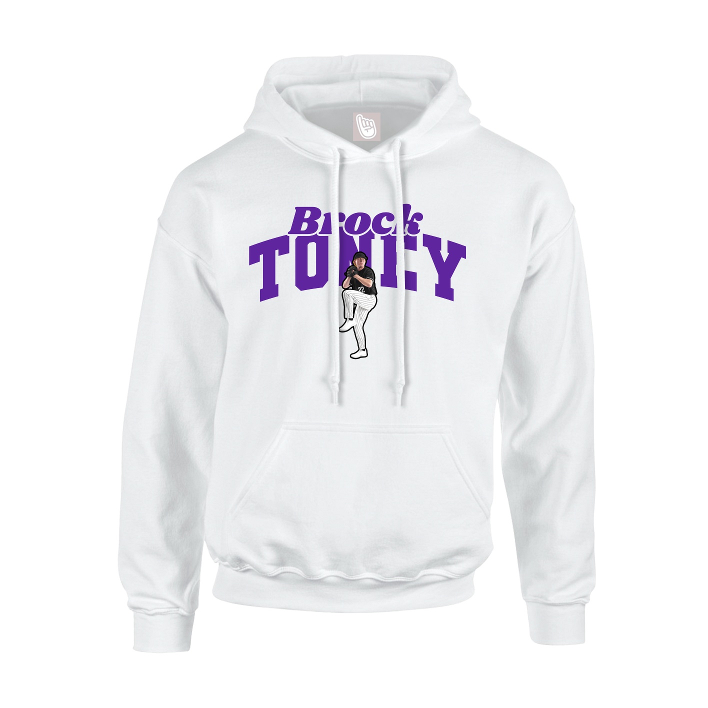 Hoodie — Signature Arch in White