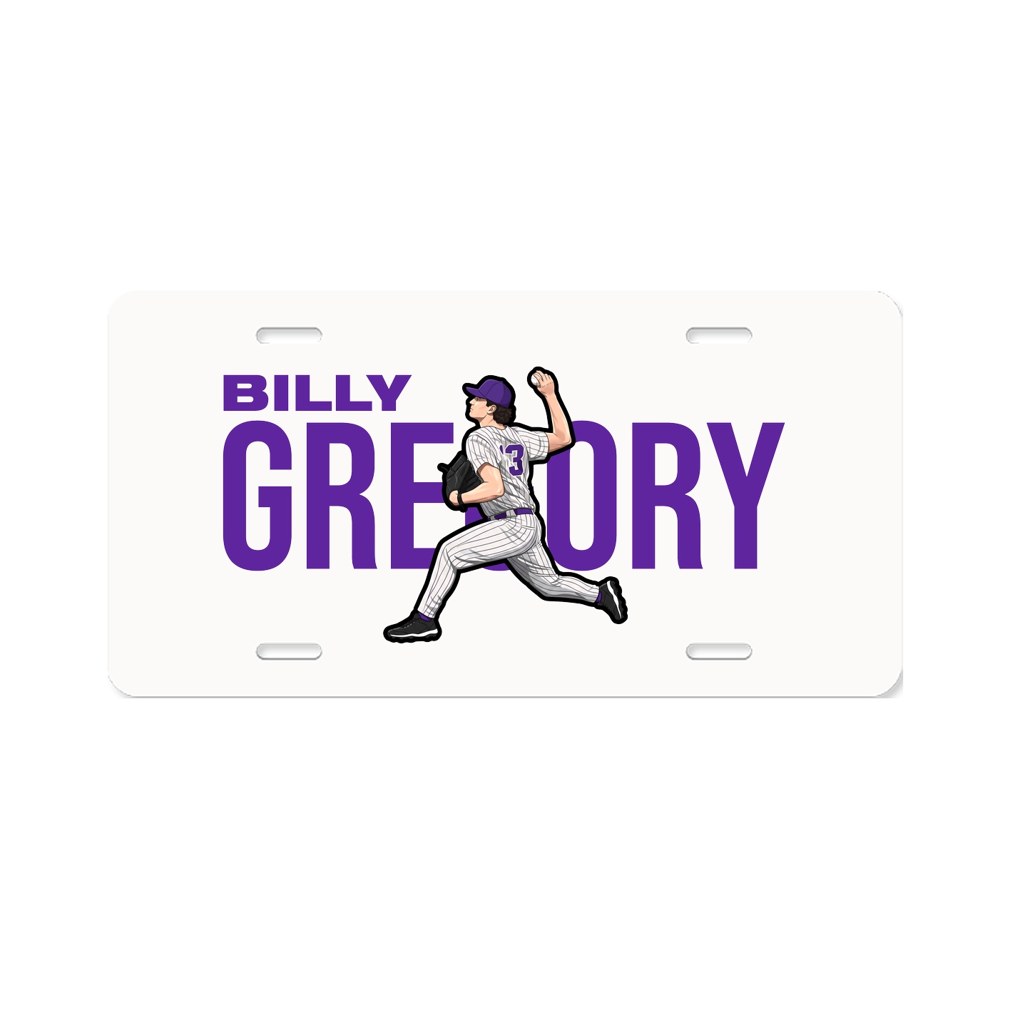 License Plate — Player Name in Classic