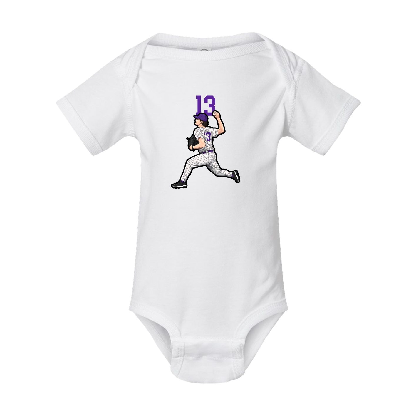 Baby Onesie — Number Top in White