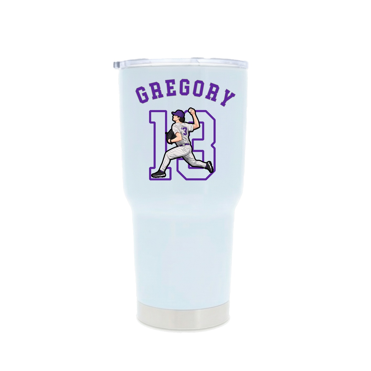 30oz Stainless Steel Tumbler — Shirsey Arch in White