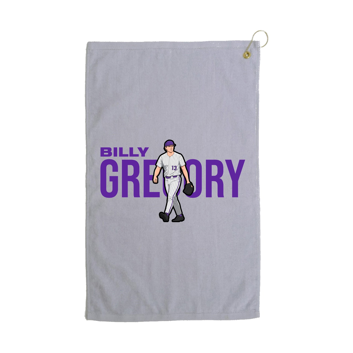 Golf Towel — Player Name in Grey