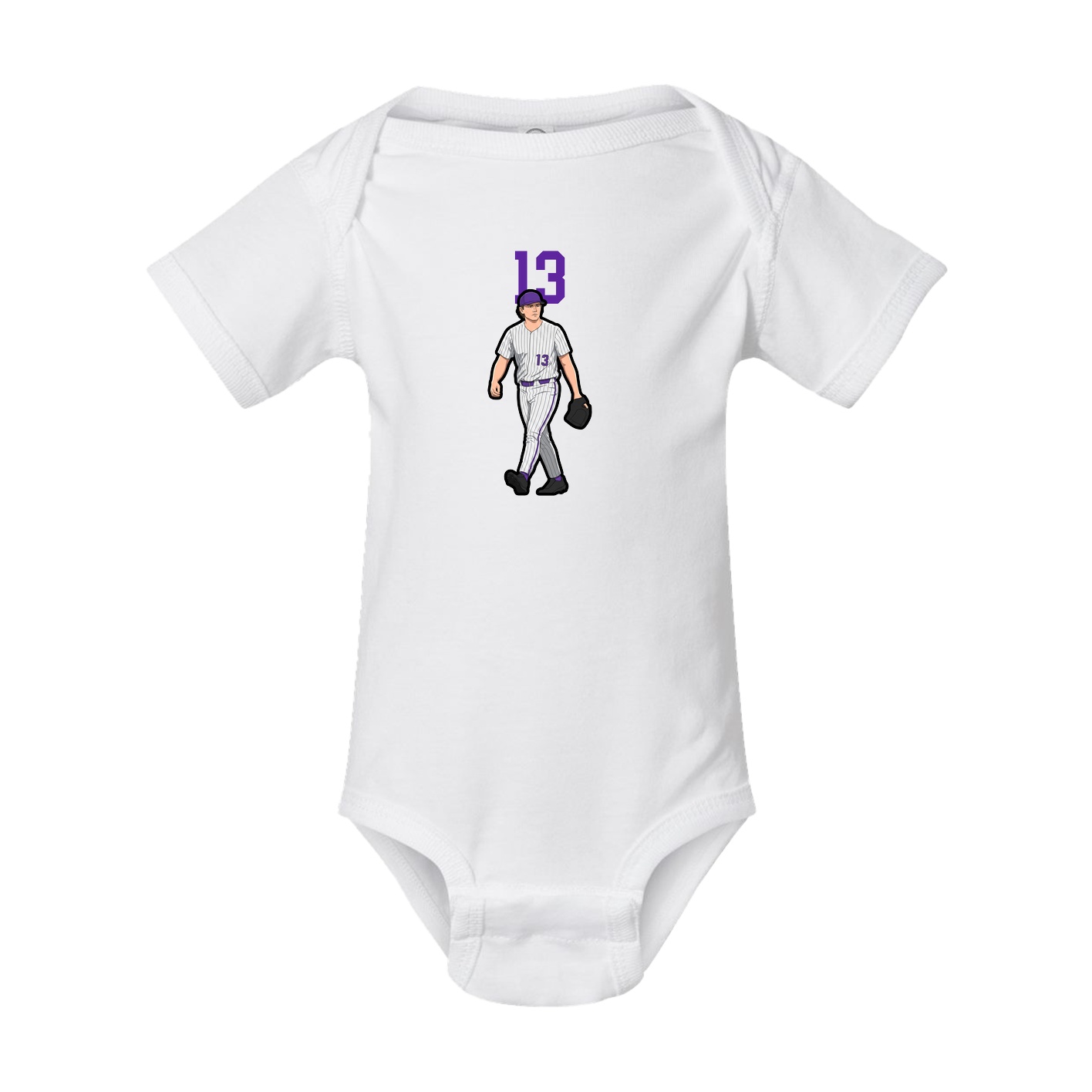 Baby Onesie — Number Top in White