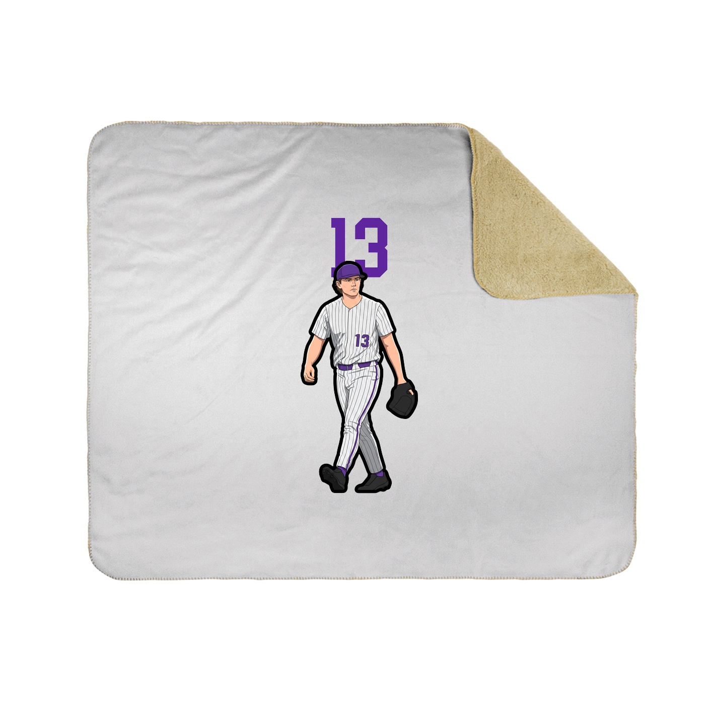 Throw Blanket — Number Top in White