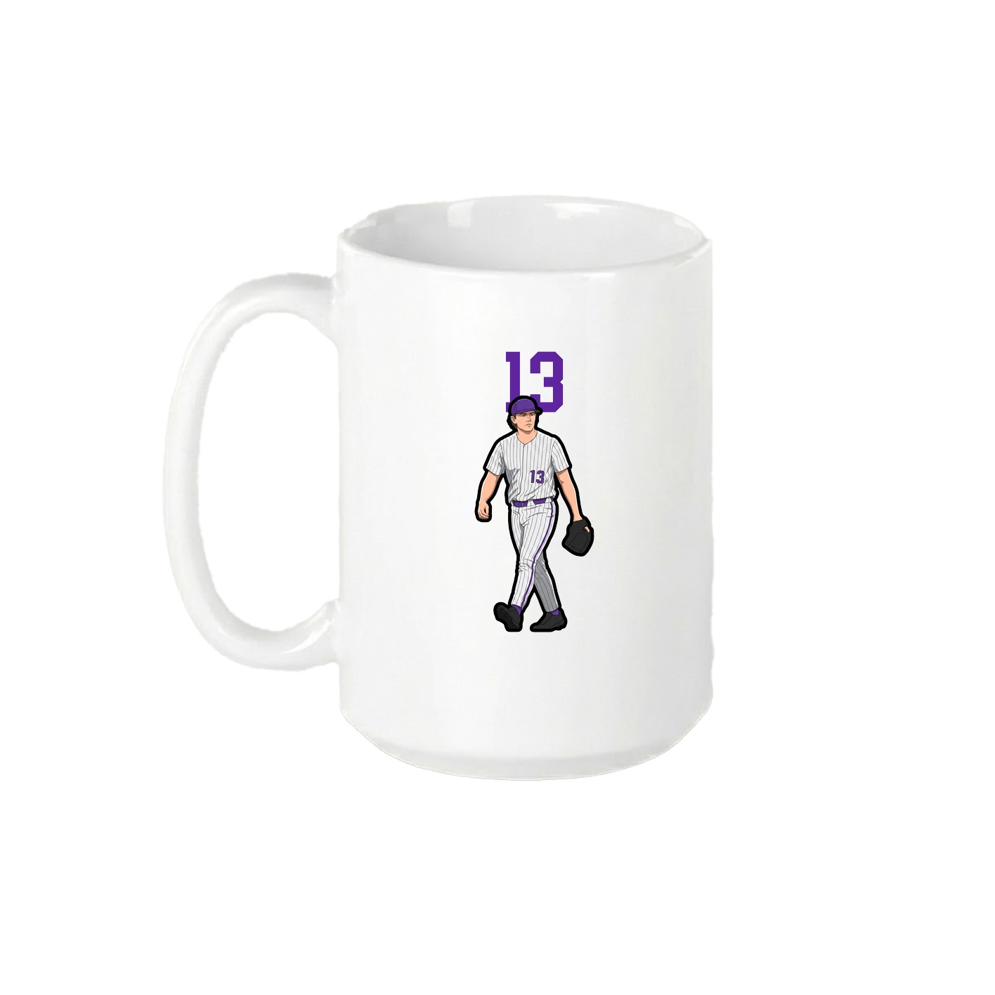 15oz Coffee Mug — Number Top in White