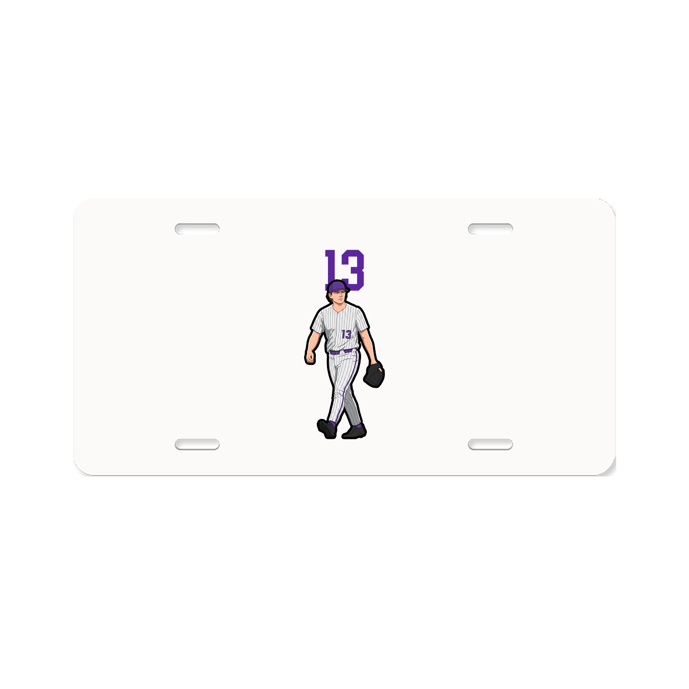 License Plate — Number Top in Classic