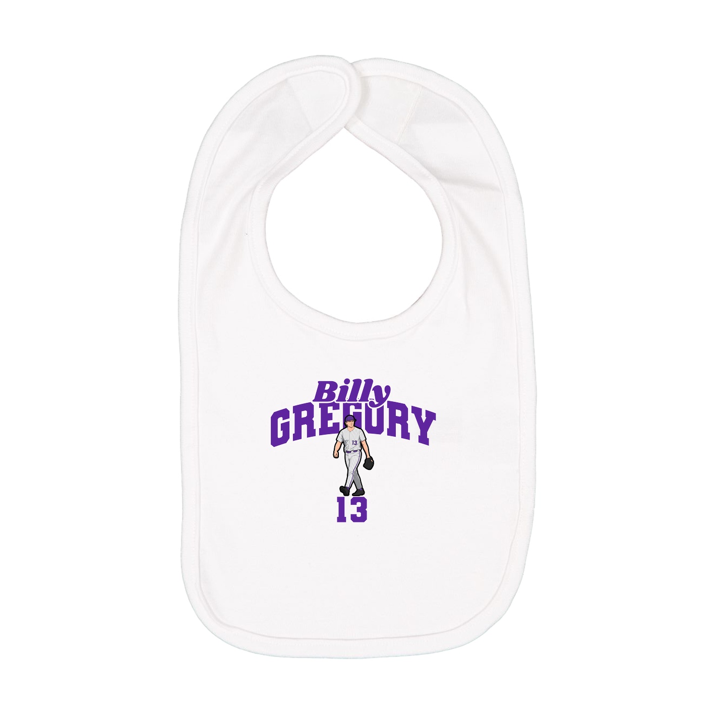 Infant Bib — Signature Arch in White