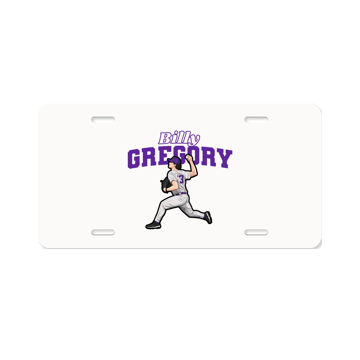 License Plate — Name Arch in Classic