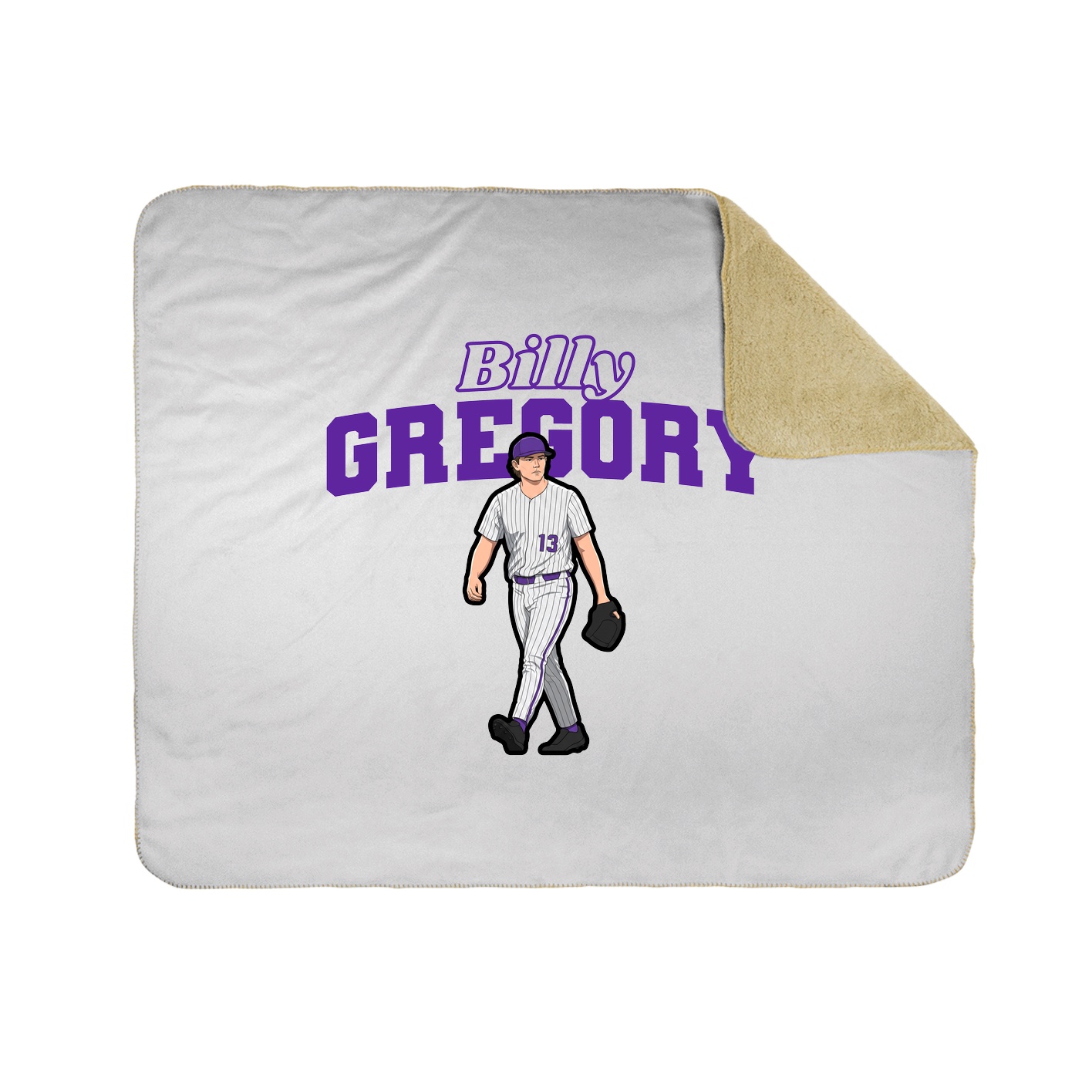 Throw Blanket — Name Arch in White