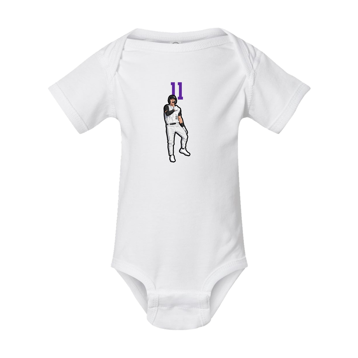 Baby Onesie — Number Top in White