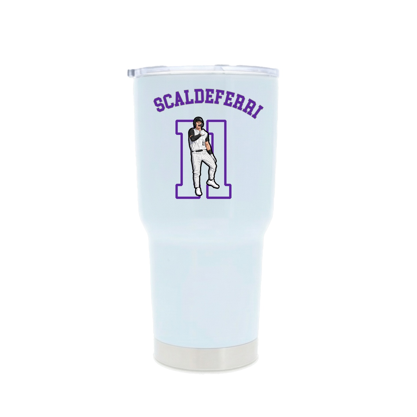 30oz Stainless Steel Tumbler — Shirsey Arch in White
