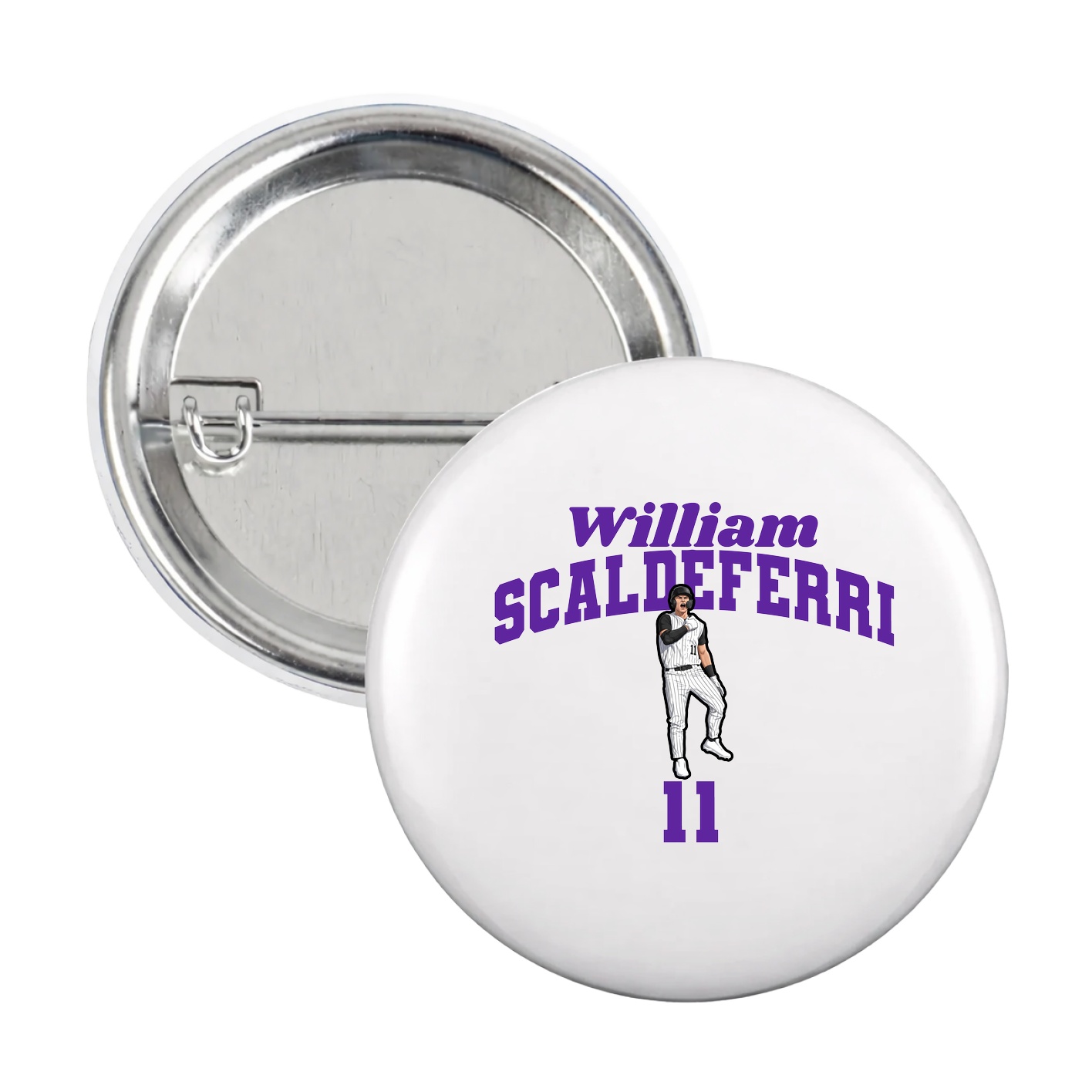 Game Day Button — Signature Arch in White