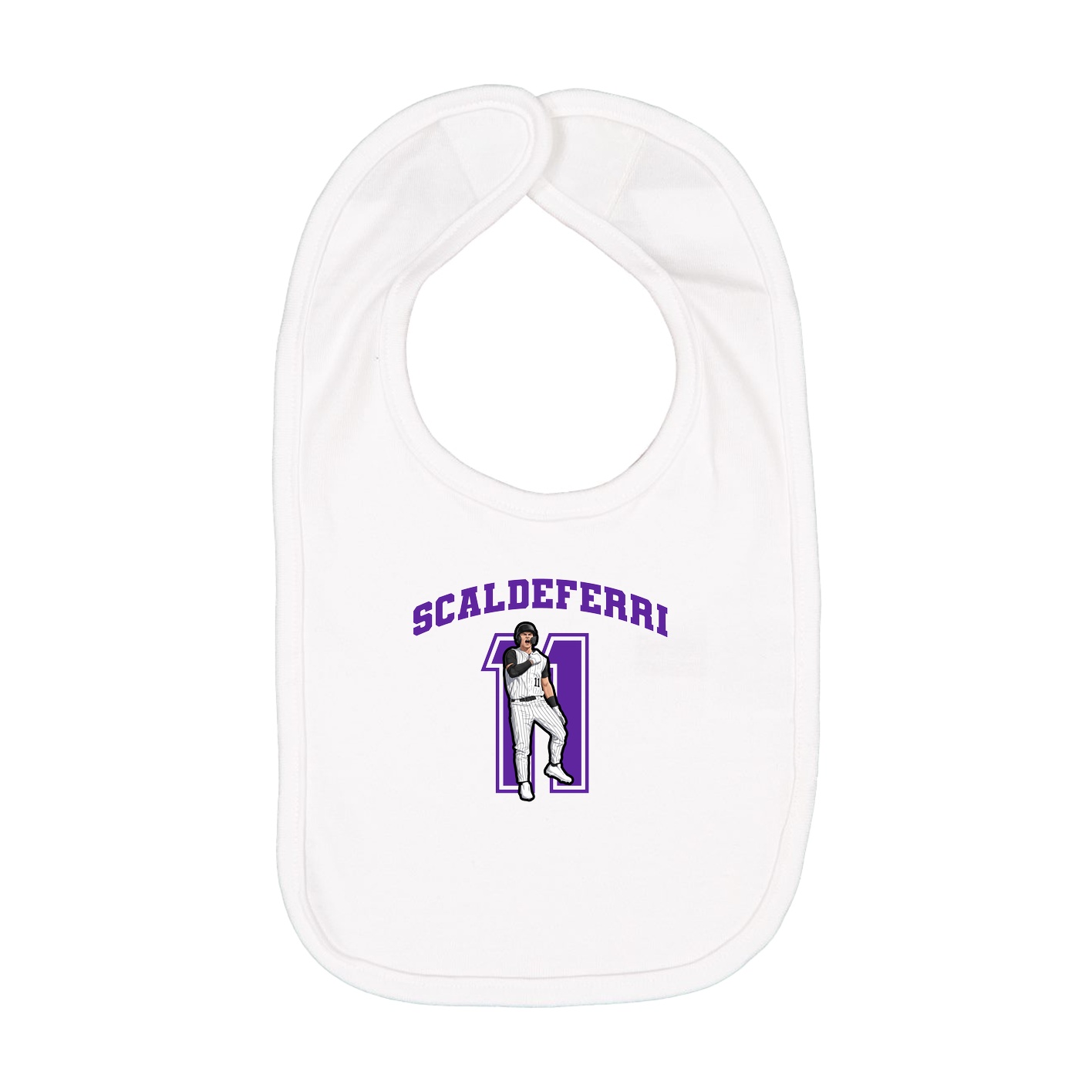 Infant Bib — Number in White