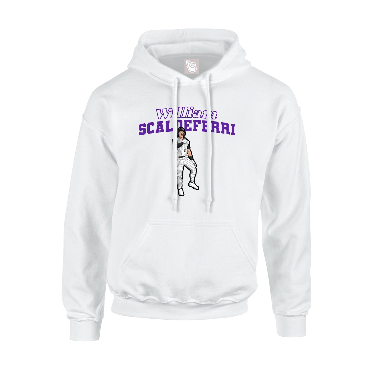 Hoodie — Name Arch in White