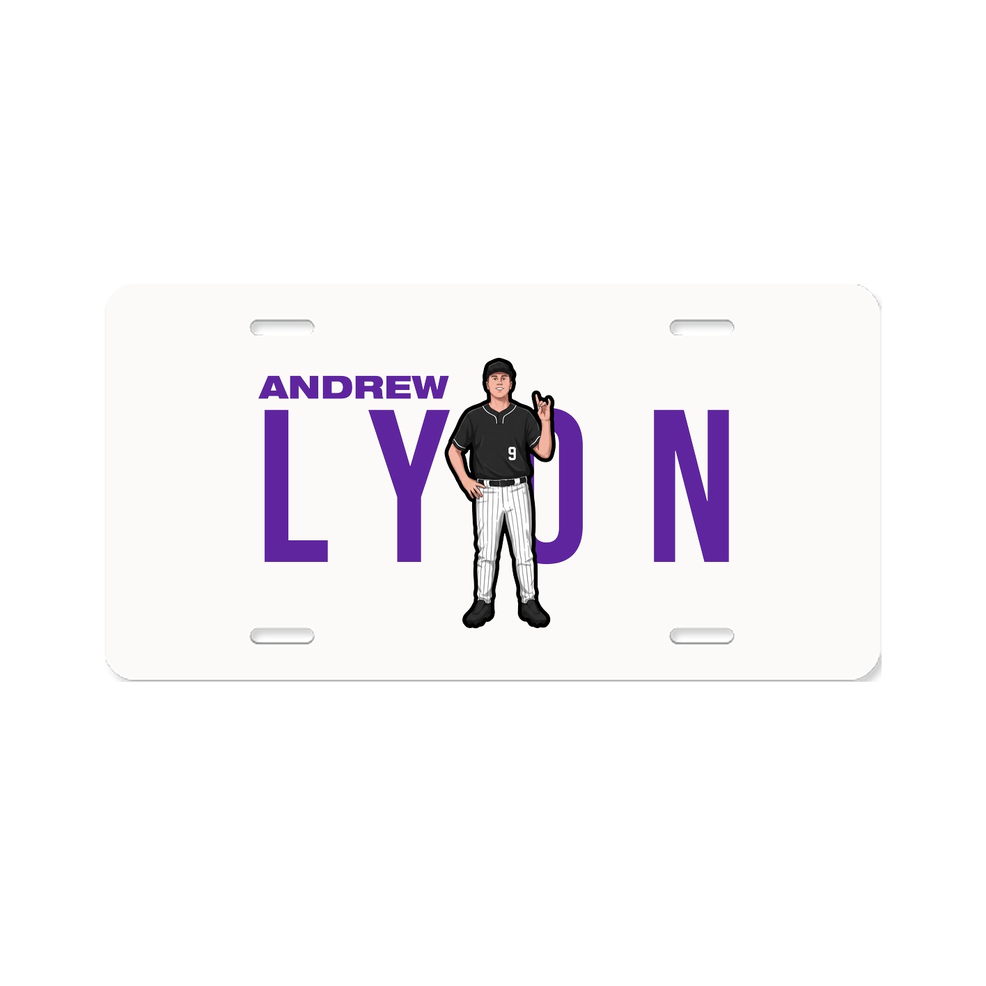 License Plate — Player Name in Classic