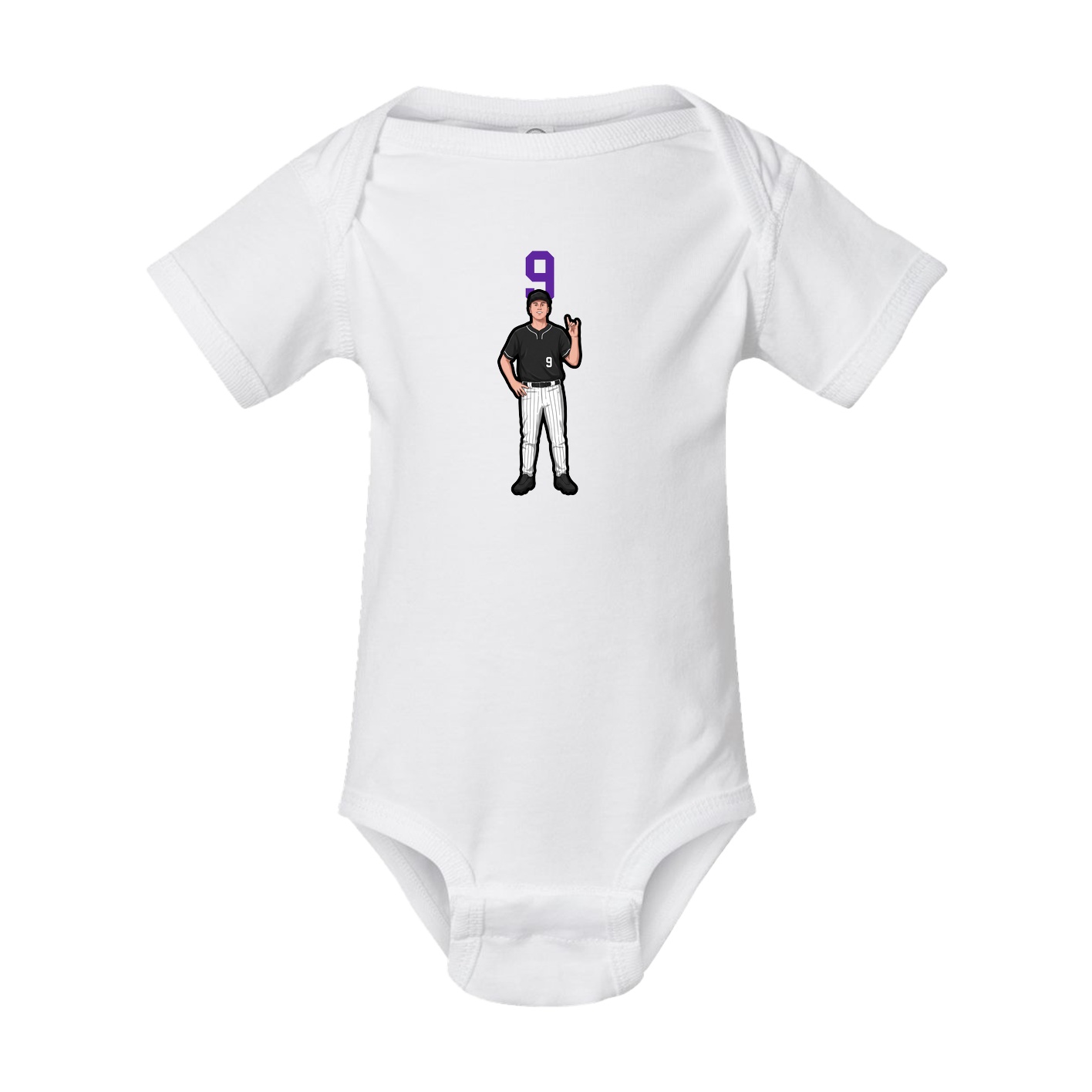 Baby Onesie — Number Top in White