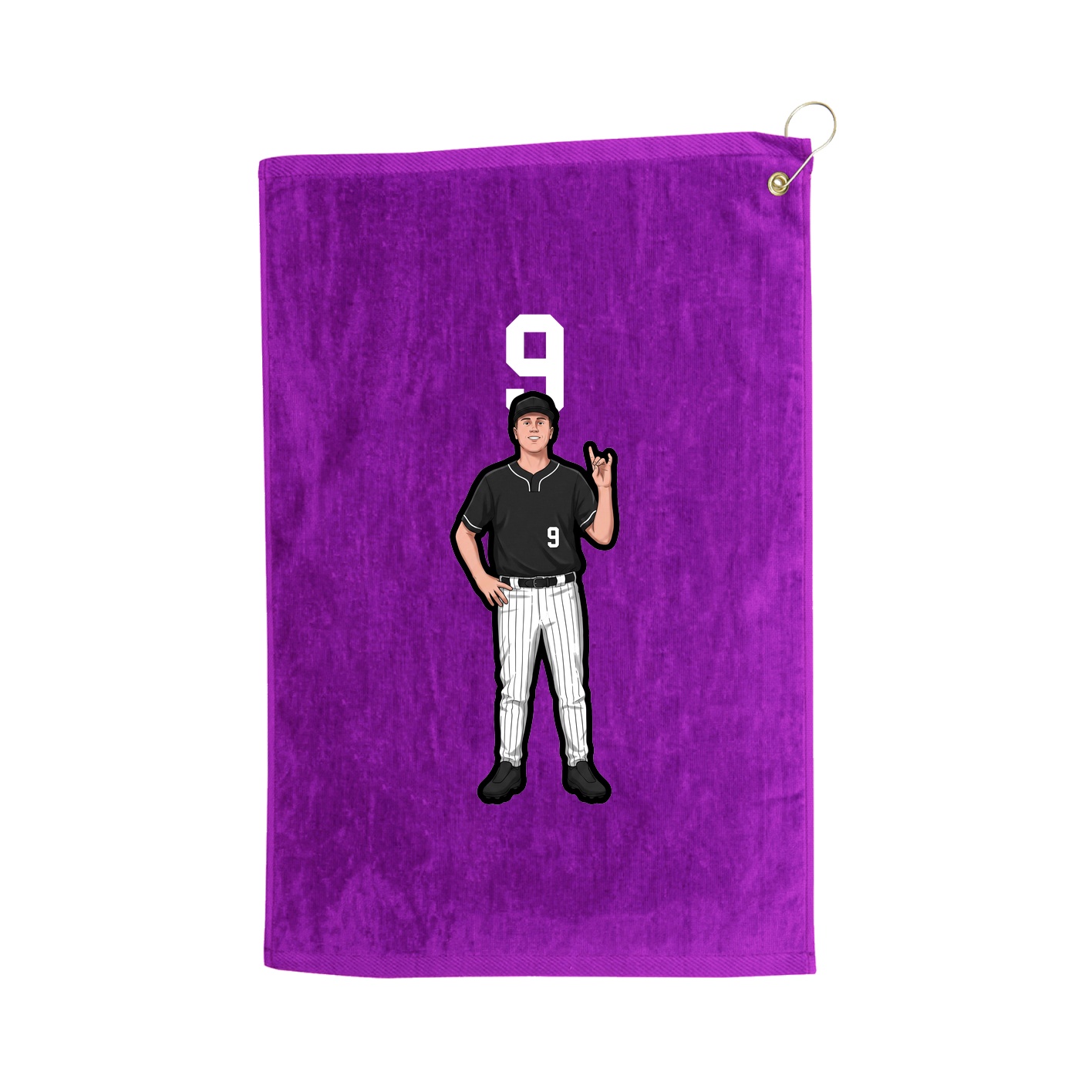 Golf Towel — Number Top in Purple