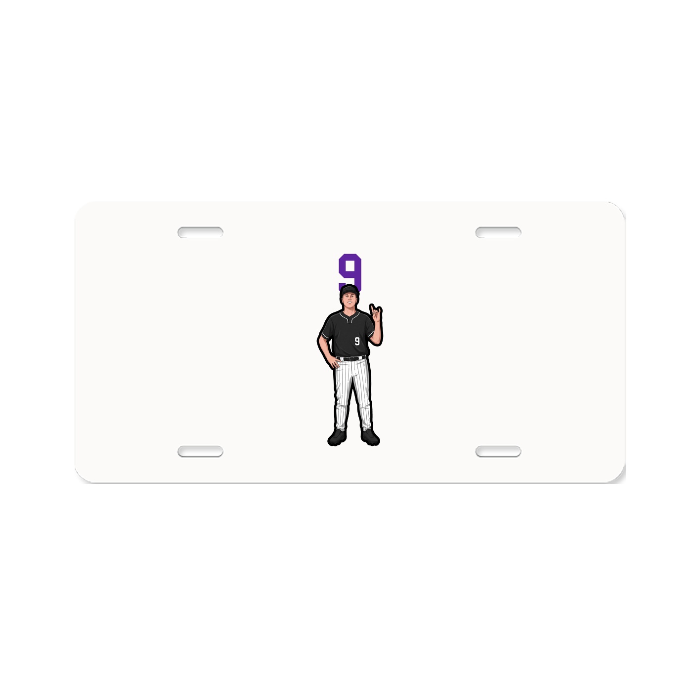 License Plate — Number Top in Classic