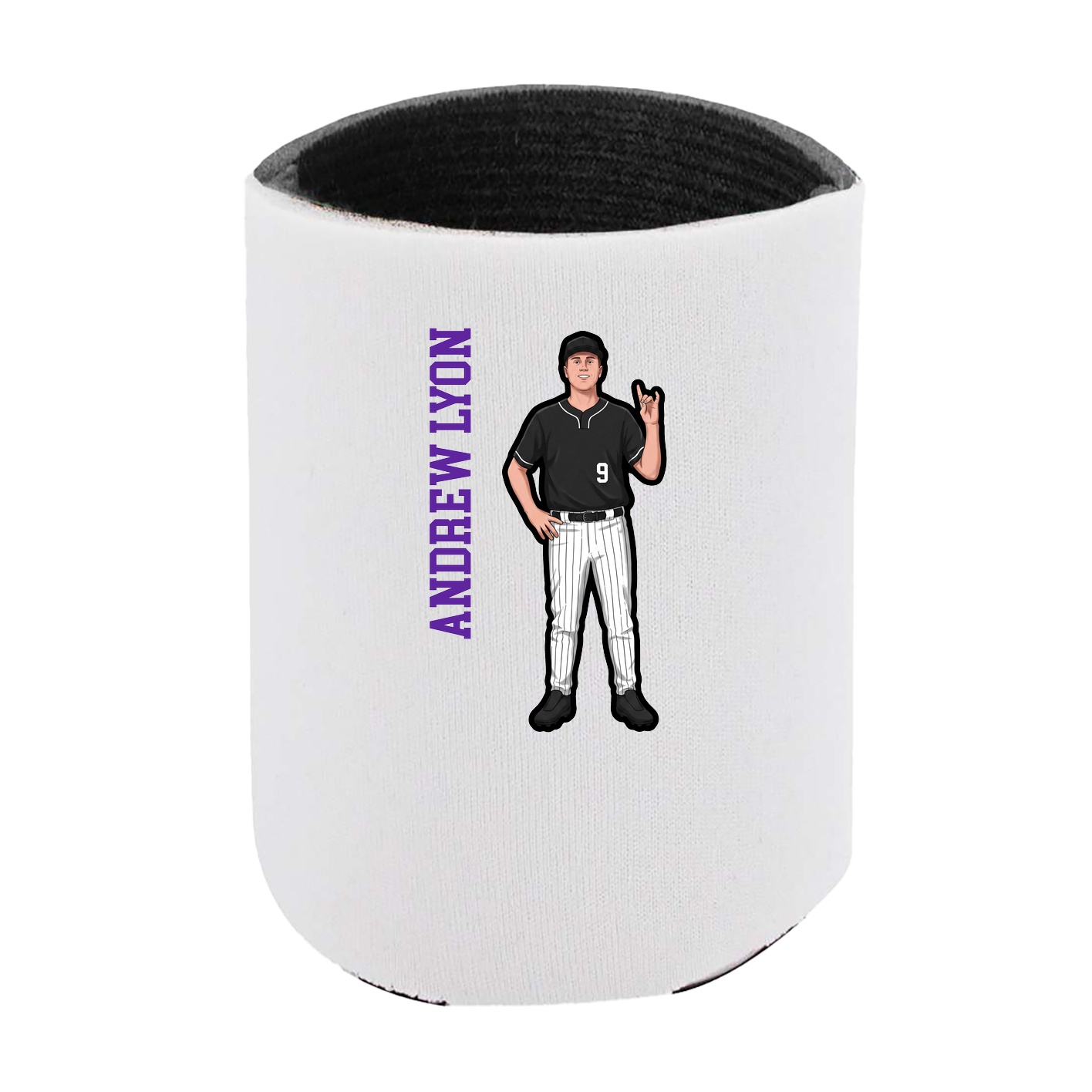 Can Holder — Name Vertical in White
