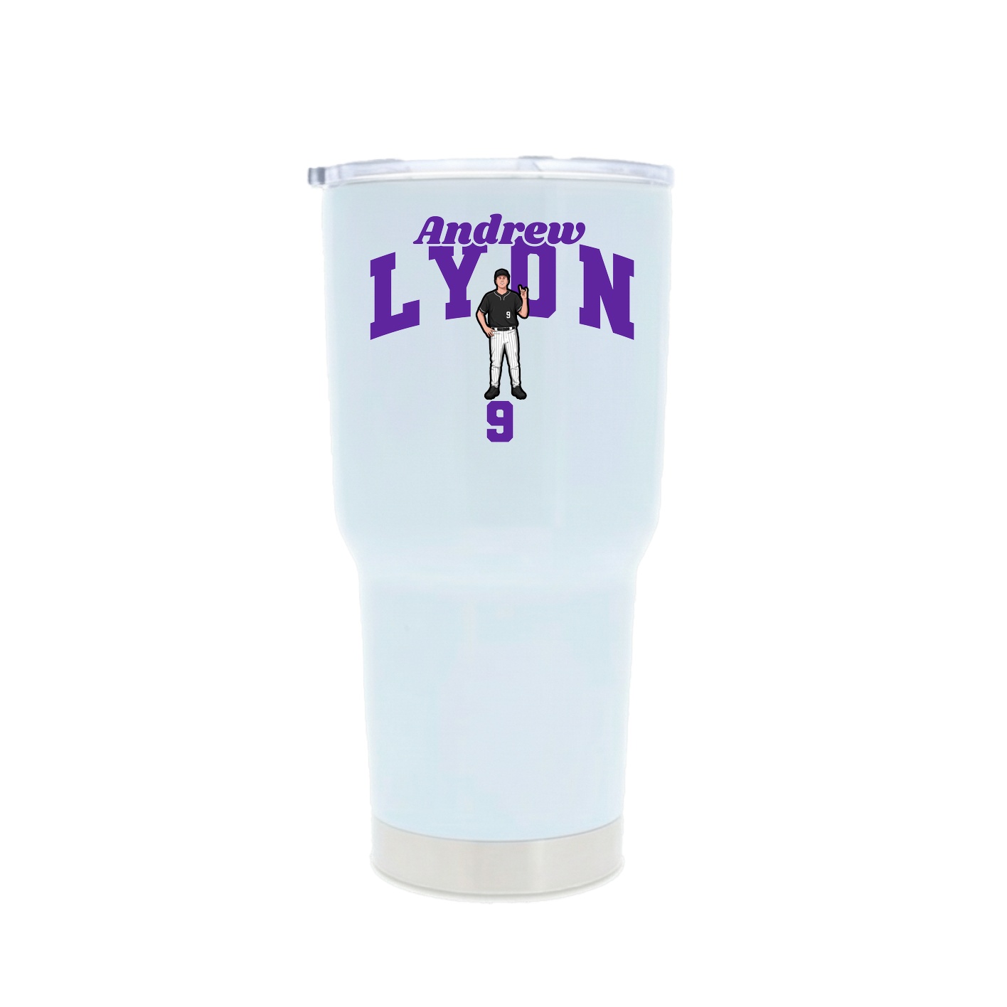 30oz Stainless Steel Tumbler — Signature Arch in White