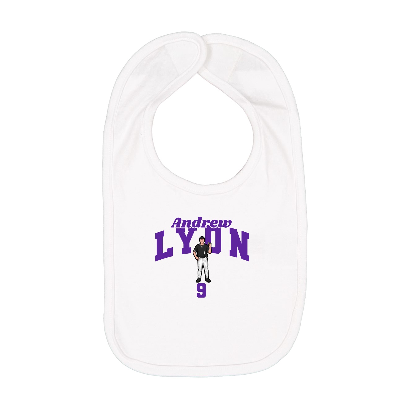 Infant Bib — Signature Arch in White