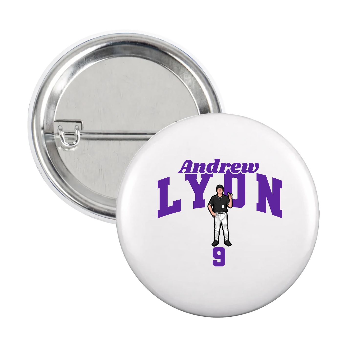 Game Day Button — Signature Arch in White