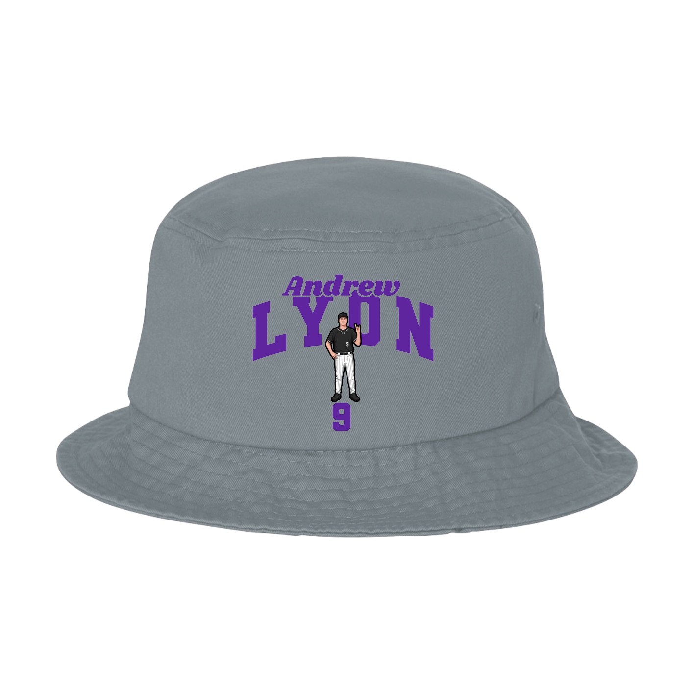 Bucket Cap — Signature Arch in Grey