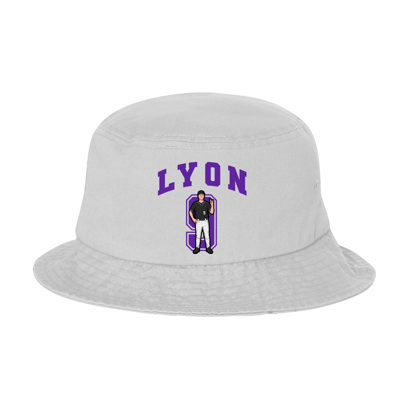 Bucket Cap — Number in White
