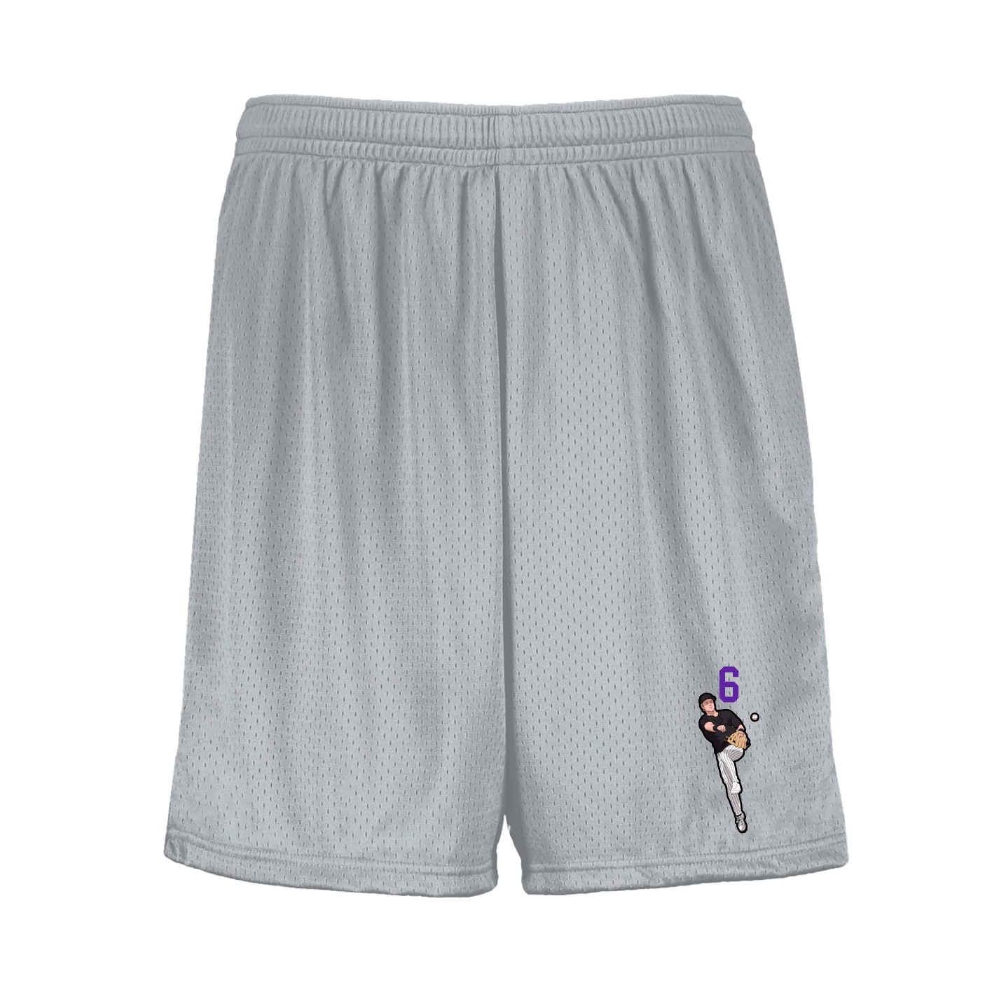 Shorts — Number Top in Silver