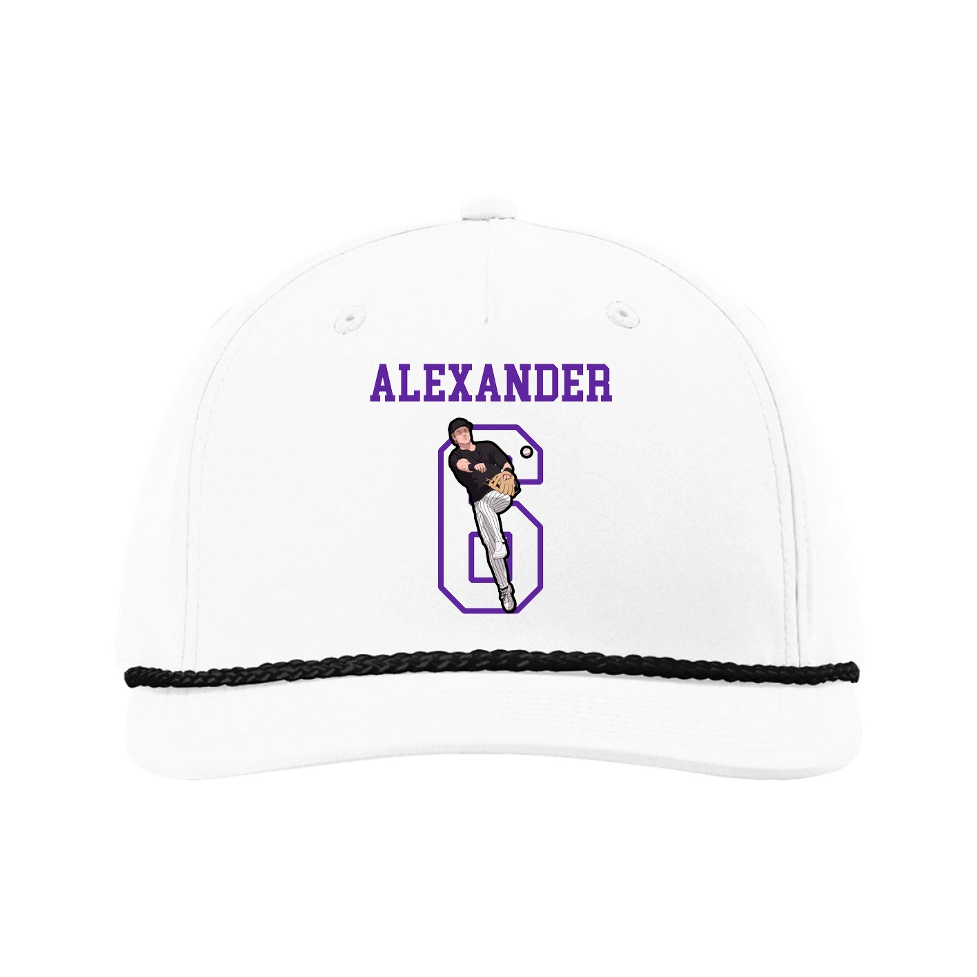 Five-Panel Classic Rope Cap — Shirsey in White