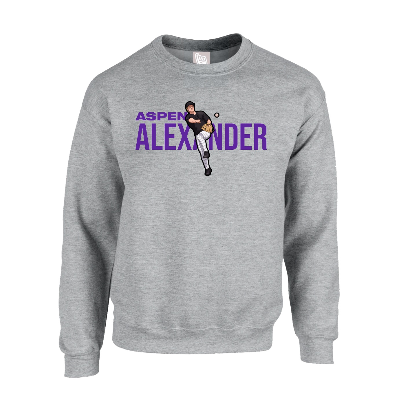 Fleece Crew — Player Name in Grey