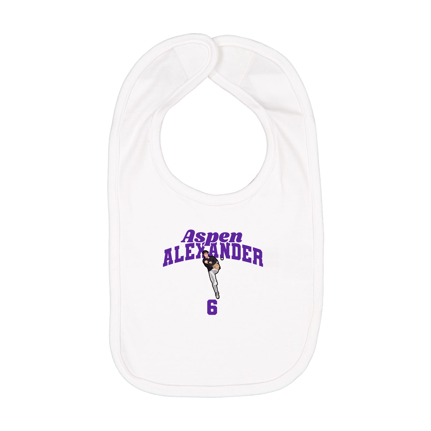 Infant Bib — Signature Arch in White