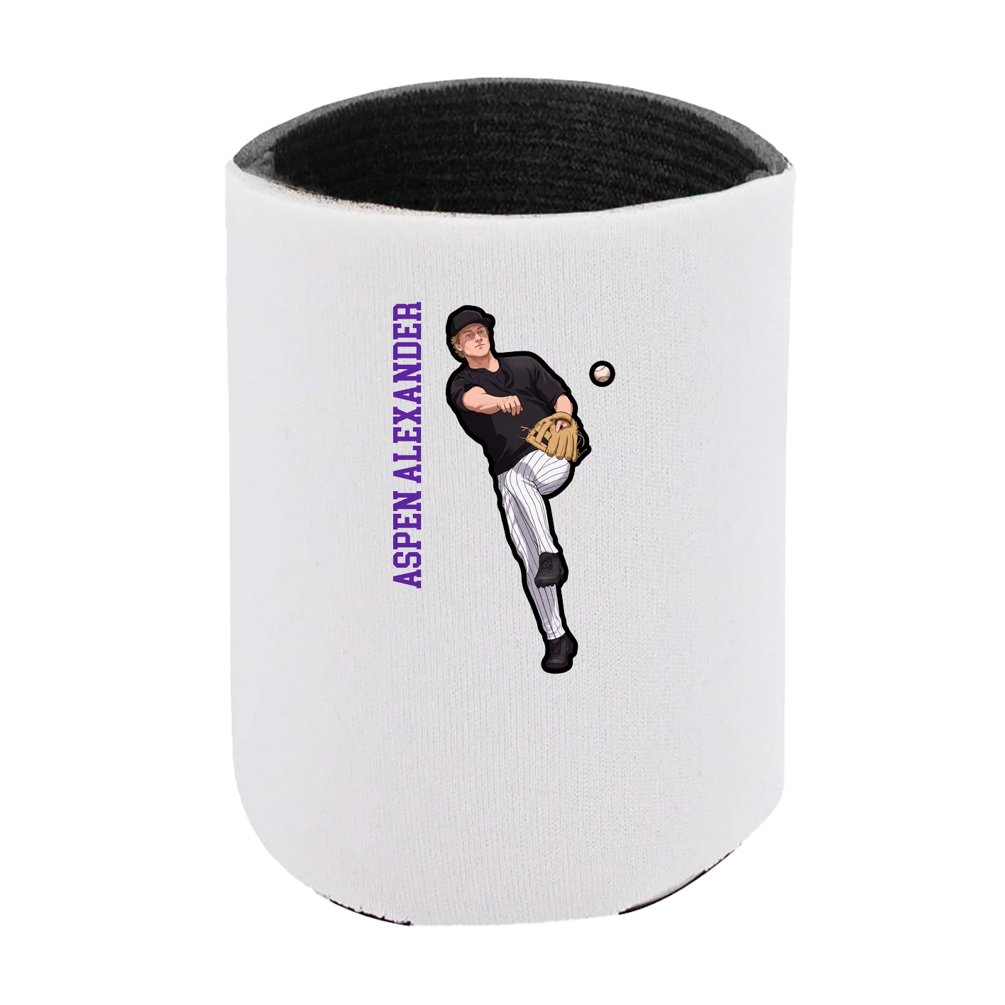 Can Holder — Name Vertical in White