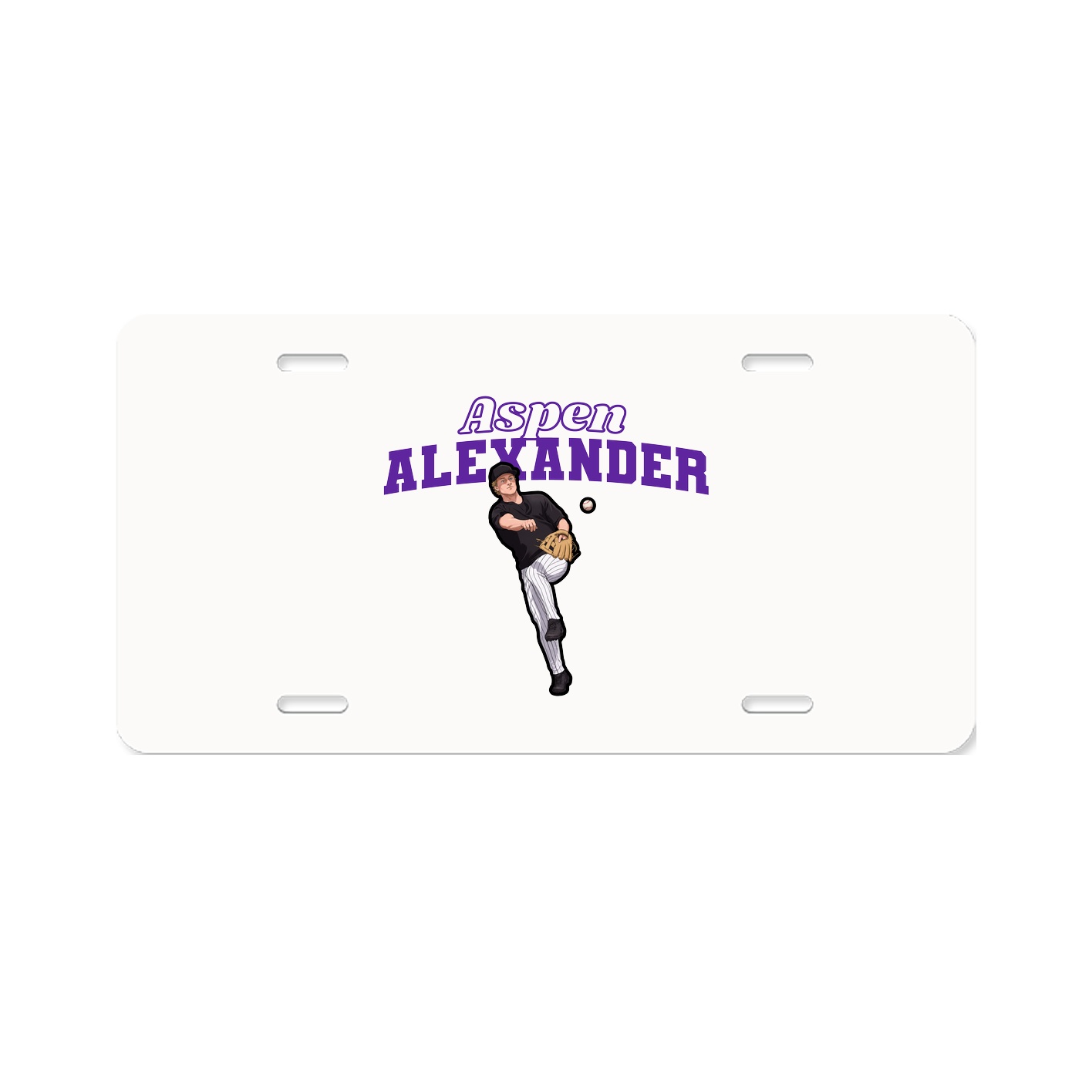 License Plate — Name Arch in Classic