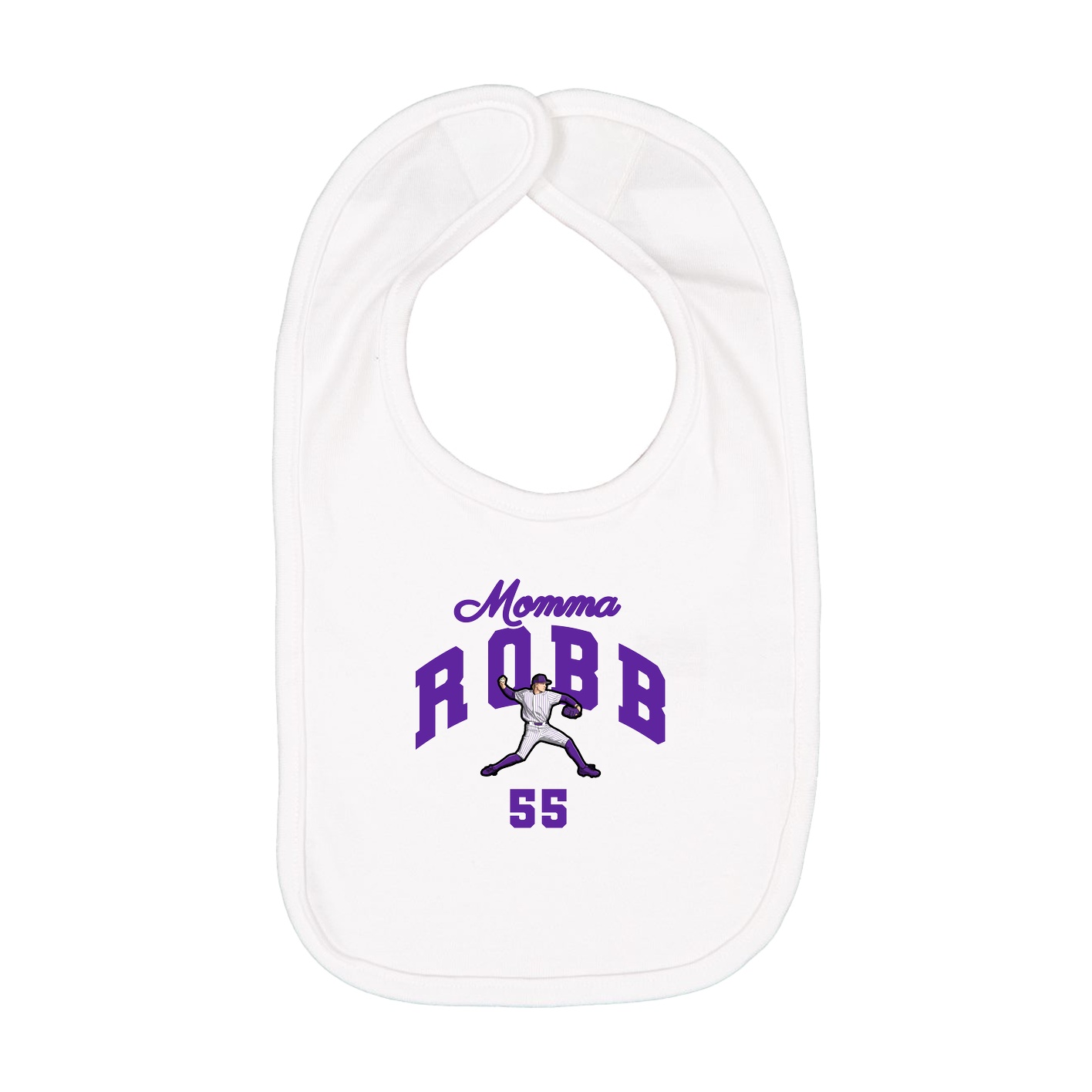 Infant Bib — Mothers Day Arch in White