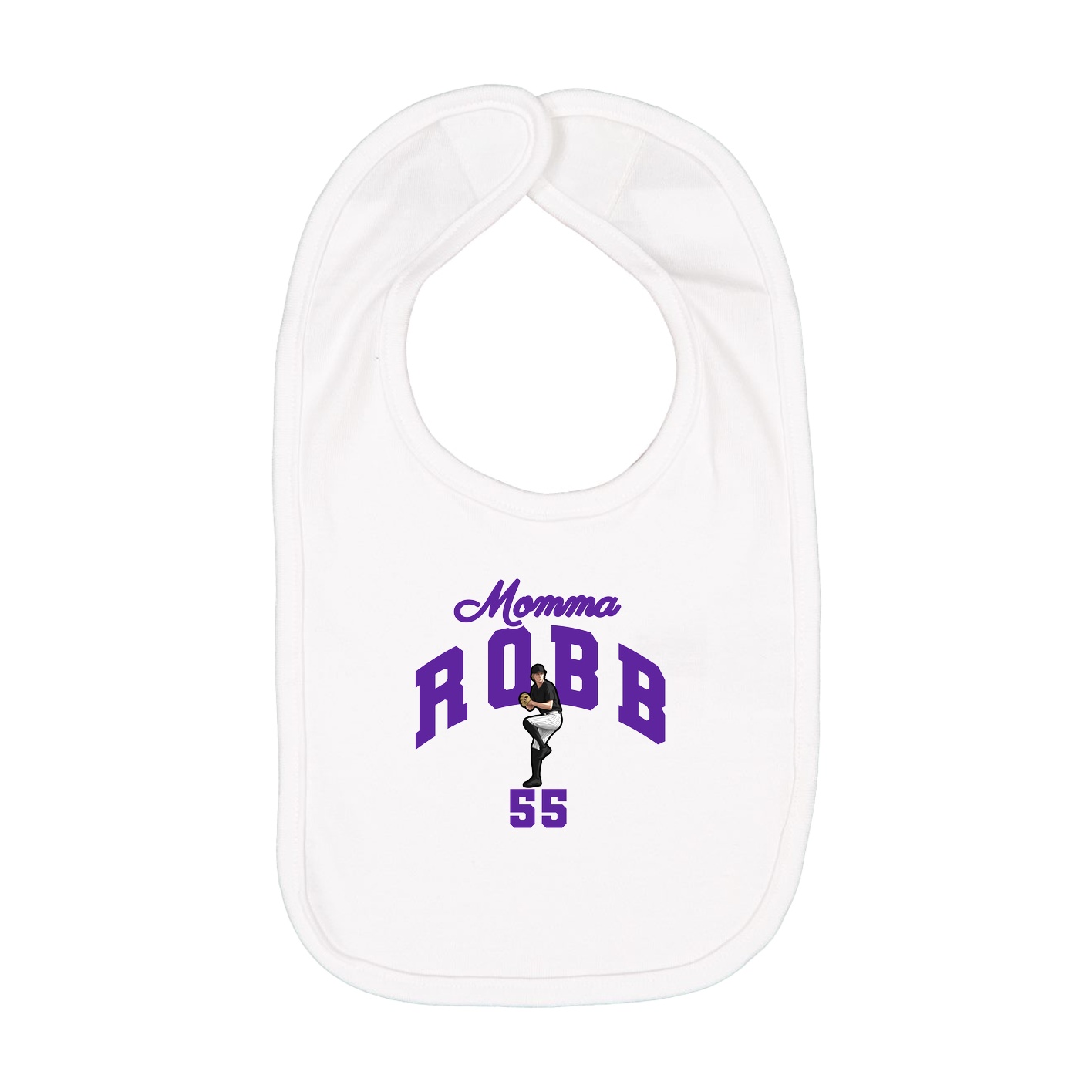 Infant Bib — Mothers Day Arch in White