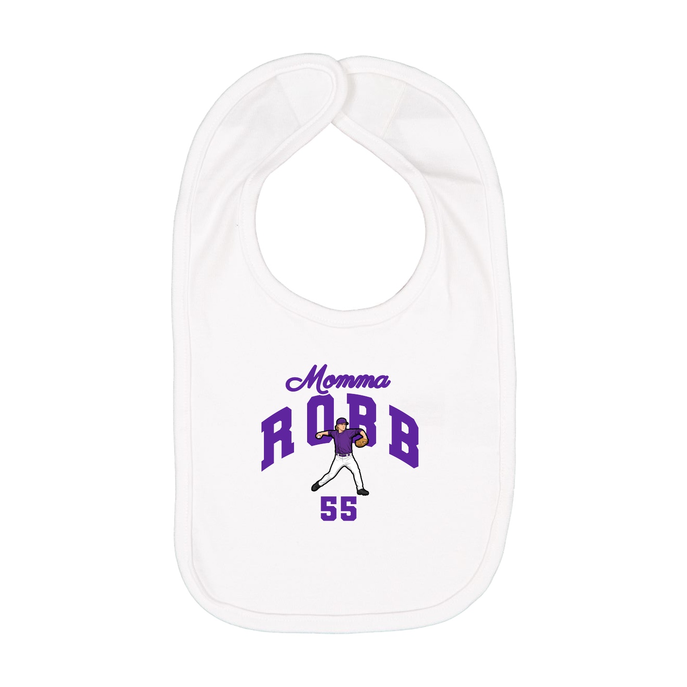 Infant Bib — Mothers Day Arch in White