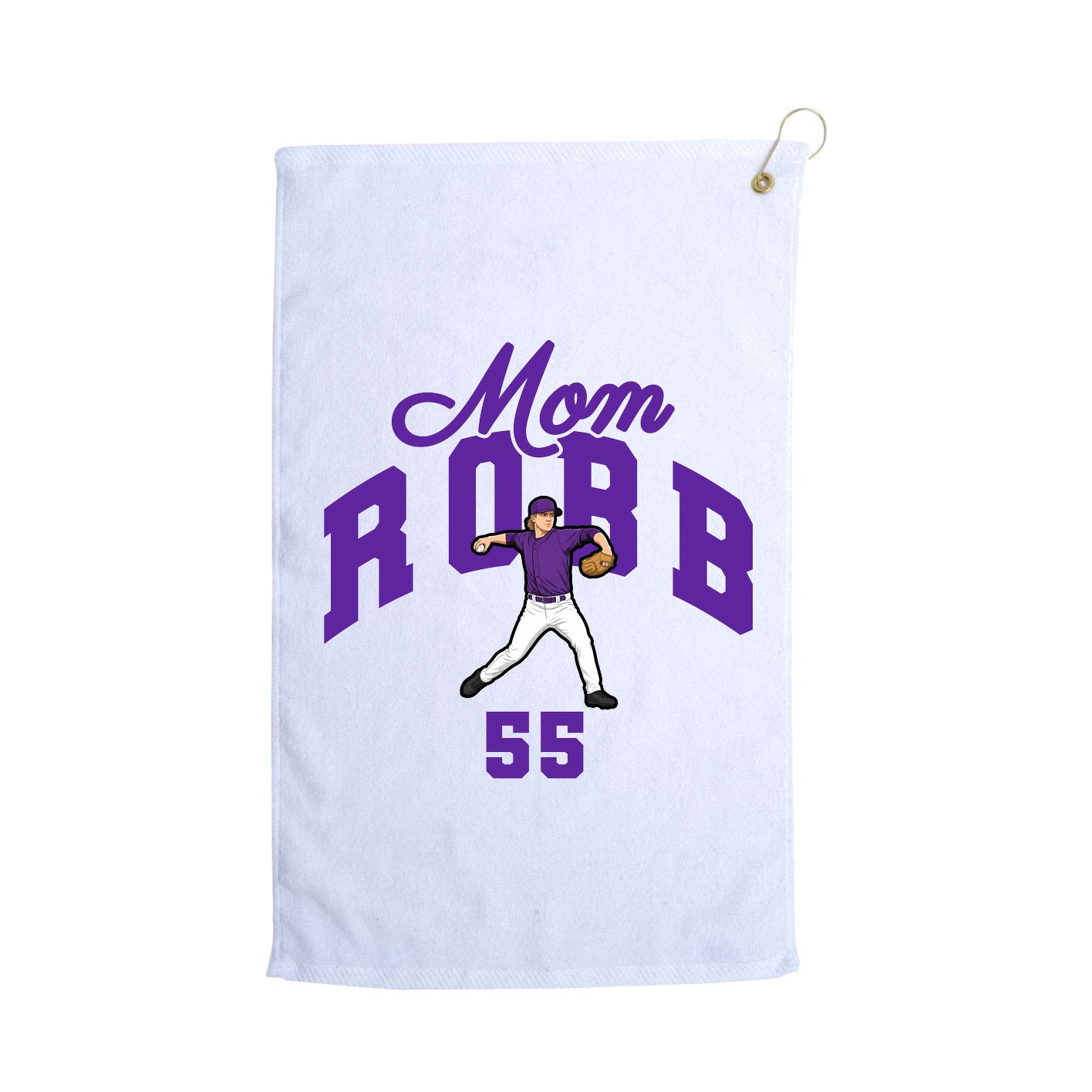 Golf Towel — Mothers Day Arch in White