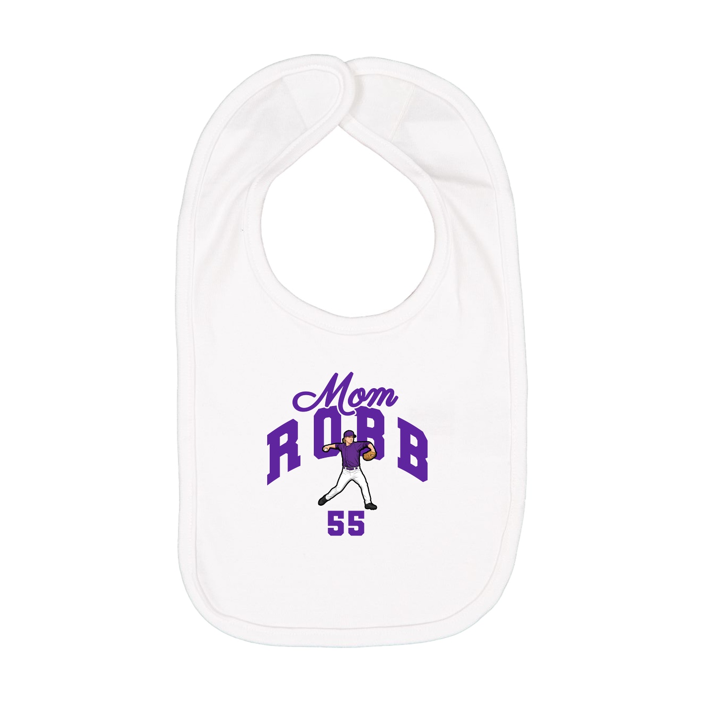 Infant Bib — Mothers Day Arch in White